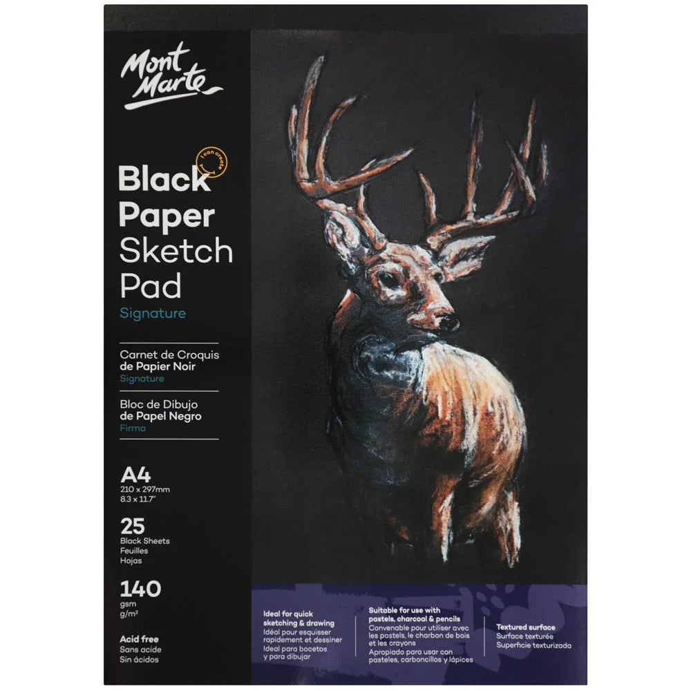 Mont Marte Black Paper Sketch pad  Signature