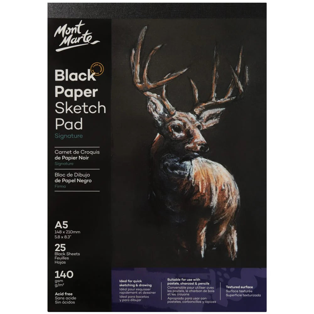 Mont Marte Black Paper Sketch pad  Signature