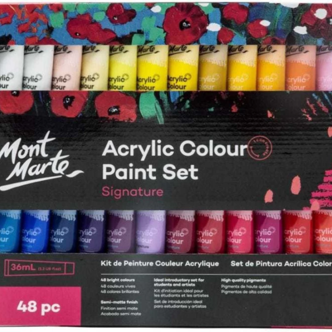 Mont Marte Acrylic Colour Paint Set Signature Pack Of 48