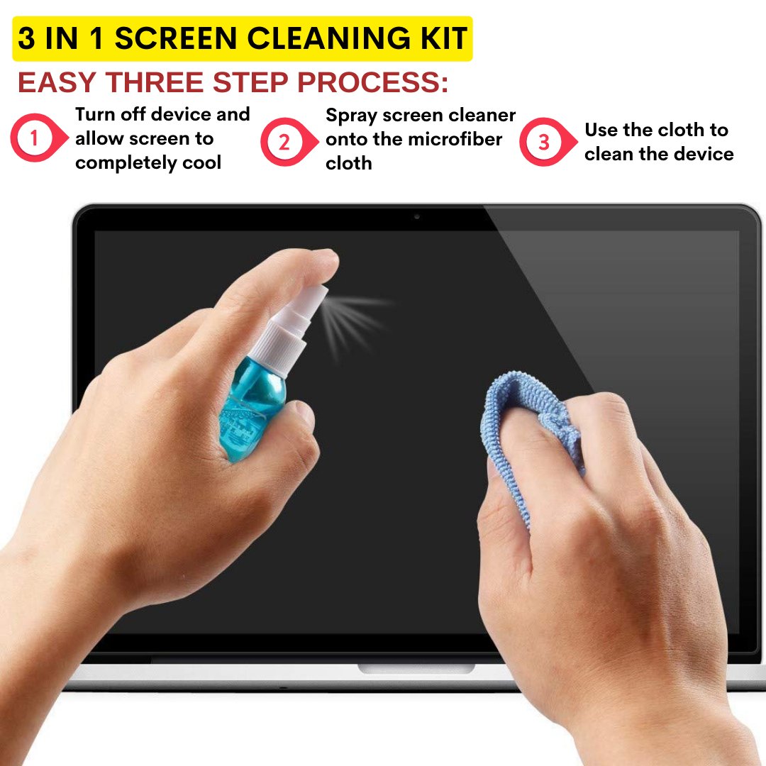 Multipurpose Screen Cleaning Kit – Pack Of 1 - SCOOBOO - Lens cleaning kit
