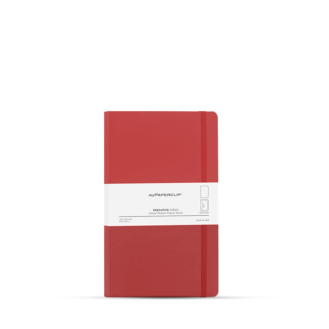 myPaperclip Executive Series Hand Drawn Paper Back A5 Plain Notebook