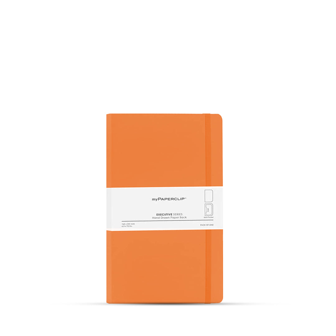 myPaperclip Executive Series Hand Drawn Paper Back A5 Plain Notebook