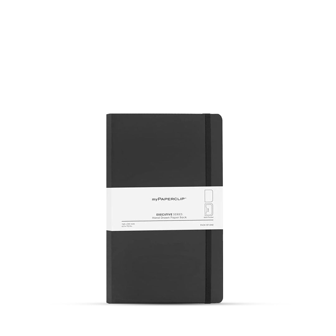 myPaperclip Executive Series Hand Drawn Paper Back A5 Plain Notebook