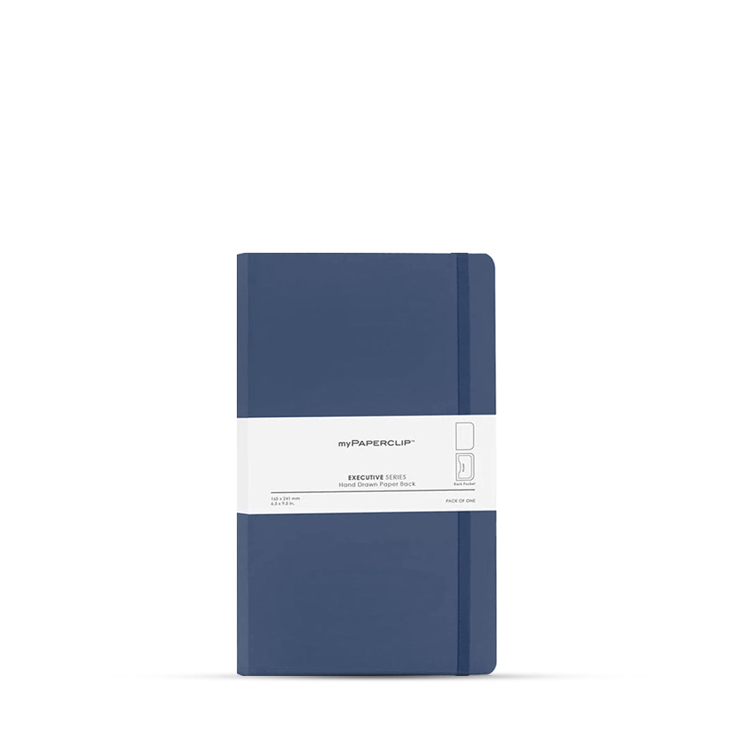myPaperclip Executive Series Hand Drawn Paper Back A5 Plain Notebook