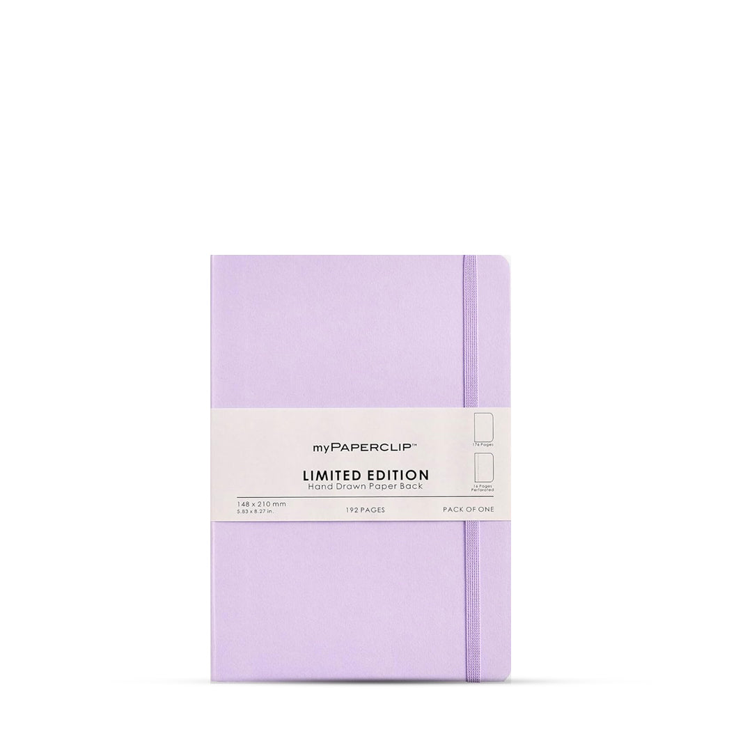 myPaperclip Limited Edition Hand Drawn Paper Back A5 Plain Notebook