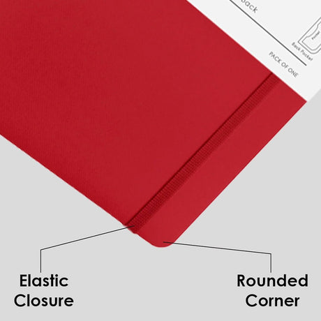 Mypaperclip Executive Series Hand Drawn Paper Back Plain A6 Notebook - SCOOBOO - ESP192S - P Red - Plain