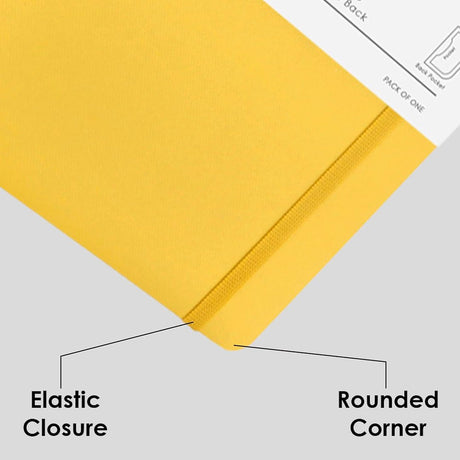 Mypaperclip Executive Series Hand Drawn Paper Back Plain A6 Notebook - SCOOBOO - ESP192S - P Yellow - Plain