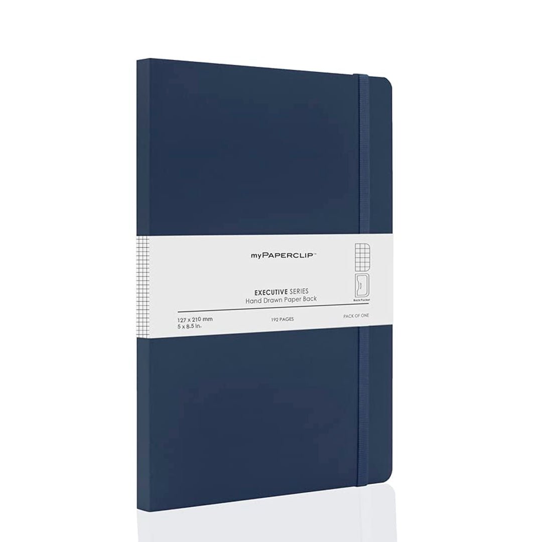 Mypaperclip Executive Series Notebook - A5 - SCOOBOO - ESP 192M - R BLUE - Ruled