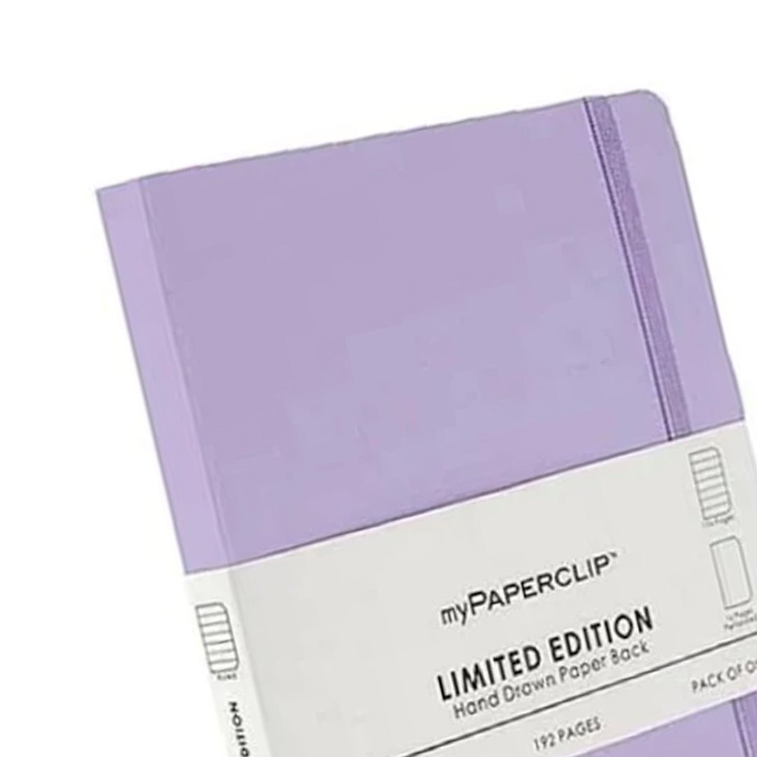 Mypaperclip Limited Edition Hand Drawn Paper Back Plain Notebook A5 - Size - SCOOBOO - LEP192A5 - P Lilac - Plain