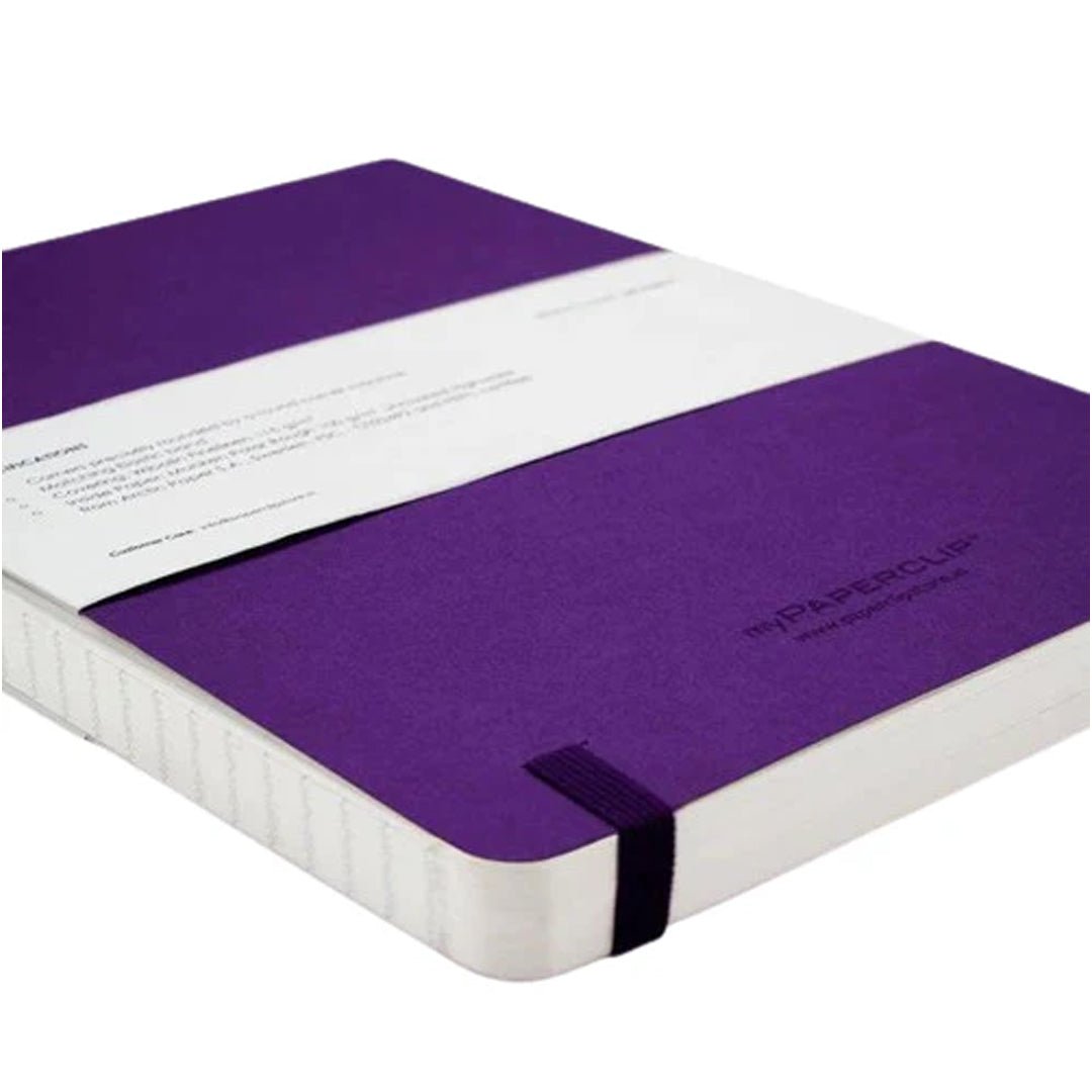 Mypaperclip Limited Edition Hand Drawn Paper Back Plain Notebook A5 - Size - SCOOBOO - LEP192A5 - P Amethyst - Plain