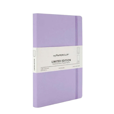 Mypaperclip Limited Edition Hand Drawn Paper Back Ruled Notebook (A5 - Size) - SCOOBOO - LEP192A5 - R Amethyst - Ruled