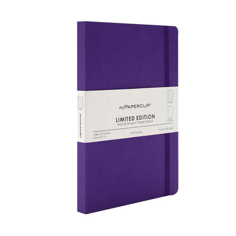 Mypaperclip Limited Edition Hand Drawn Paper Back Ruled Notebook (A5 - Size) - SCOOBOO - LEP192A5 - R PLUM - Ruled