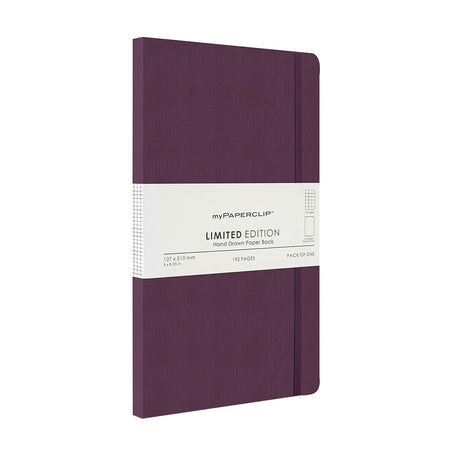 Mypaperclip Limited Edition Hand Drawn Paper Back Ruled Notebook (A5 - Size) - SCOOBOO - LEP192A5 - R PLUM - Ruled