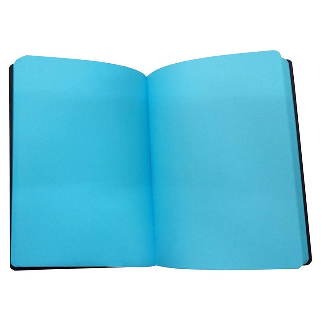 Mypaperclip Play Series with PU Back A5 Notebook Plain - SCOOBOO - PSPU192A5 - P BLACK/TURQ - Plain