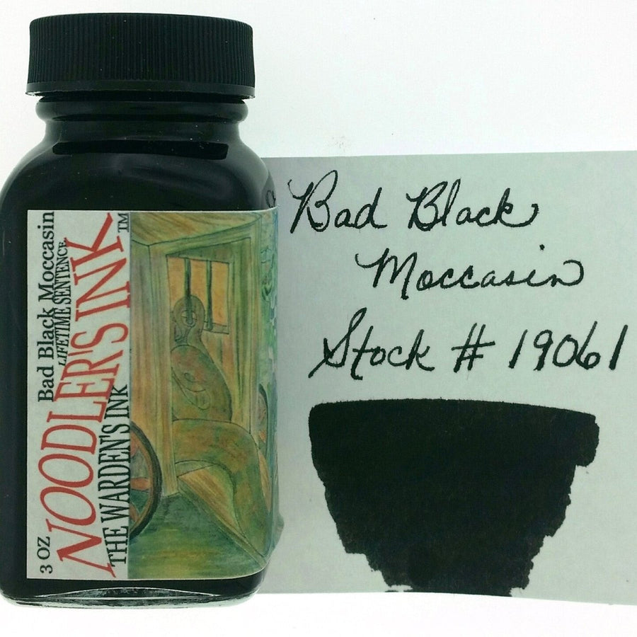 Noodler's Ink Bottle (Bad Black Moccasin - 88 ML) 19061 - SCOOBOO - NL_INKBTL_BBMOC_88ML_19061 - Ink
