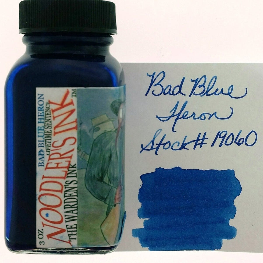 Noodler's Ink Bottle (Bad Blue Heron - 88 ML) 19060 - SCOOBOO - NL_INKBTL_HERON_88ML_19060 - Ink