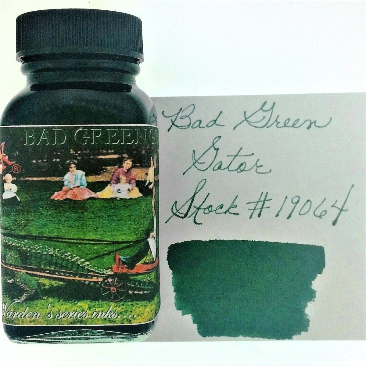 Noodler's Ink Bottle (Bad Green Gator - 88 ML) 19064 - SCOOBOO - NL_INKBTL_GTR_88ML_19064 - Ink