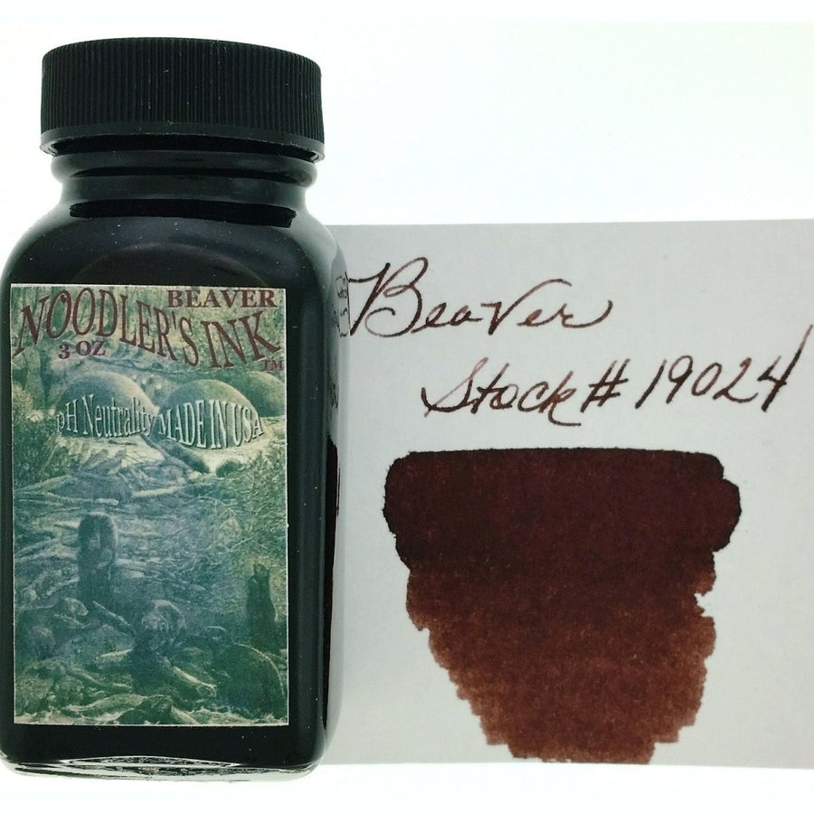 Noodler's Ink Bottle (Beaver - 88 ML) 19024 - SCOOBOO - NL_INKBTL_BEAVER_88ML_19024 - Ink