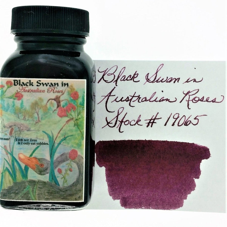 Noodler's Ink Bottle (Black Swan in Australian Roses - 88 ML) 19065 - SCOOBOO - NL_INKBTL_NSW_88ML_19065 - Ink