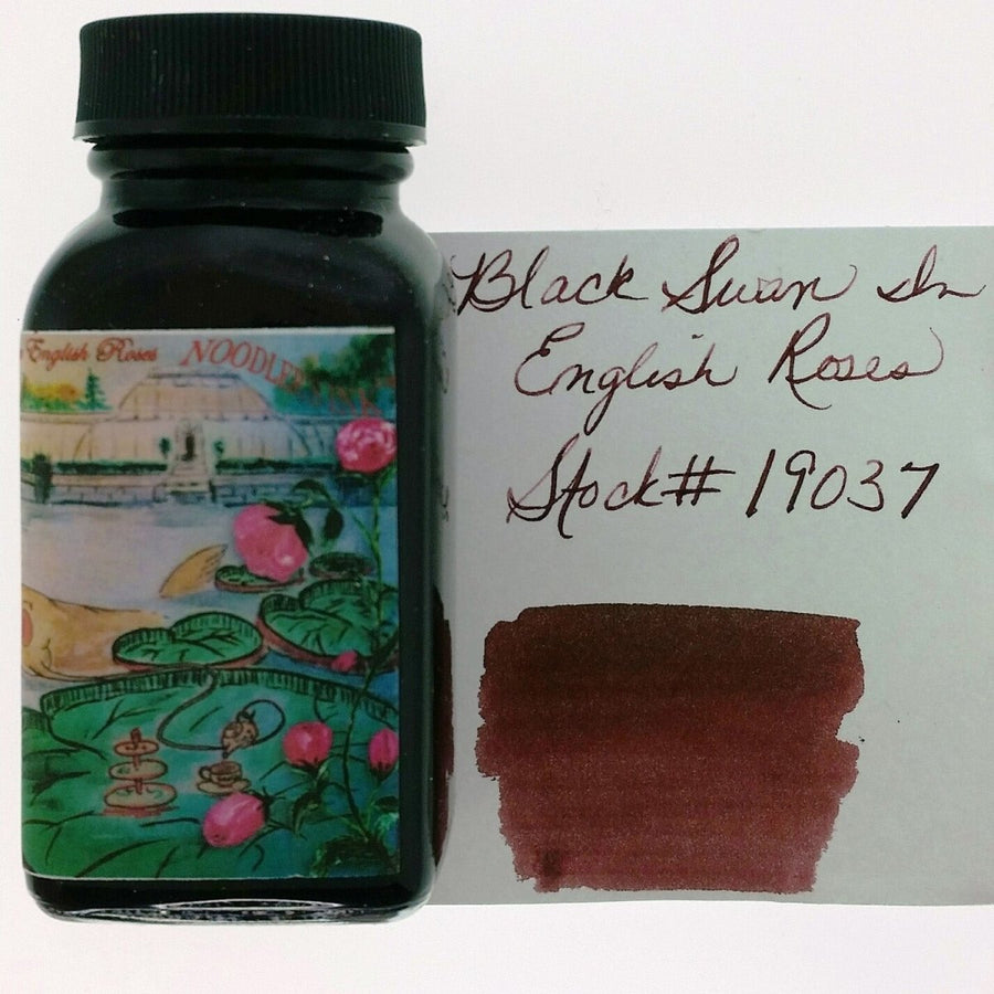 Noodler's Ink Bottle (Black Swan in English Roses - 88 ML) 19037 - SCOOBOO - NL_INKBTL_UKSWN_88ML_19037 - Ink