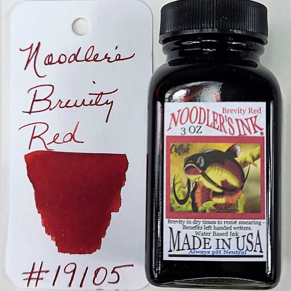 Noodler's Ink Bottle (Brevity Red - 88 ML) 19105 - SCOOBOO - NL_INKBTL_BREVITY_RED_88ML_19105 - Ink