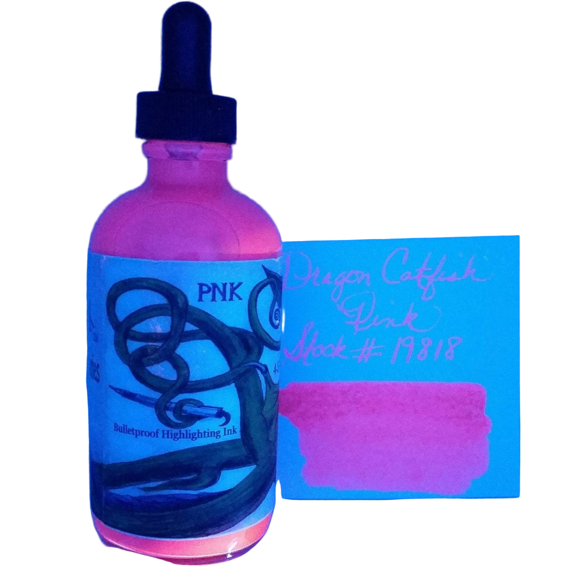 Noodler's Ink Bottle (Dragon Catfish Pink - 133 ML) 19818 - SCOOBOO - NL_INKBTL_PNK_133ML_19818 - Ink