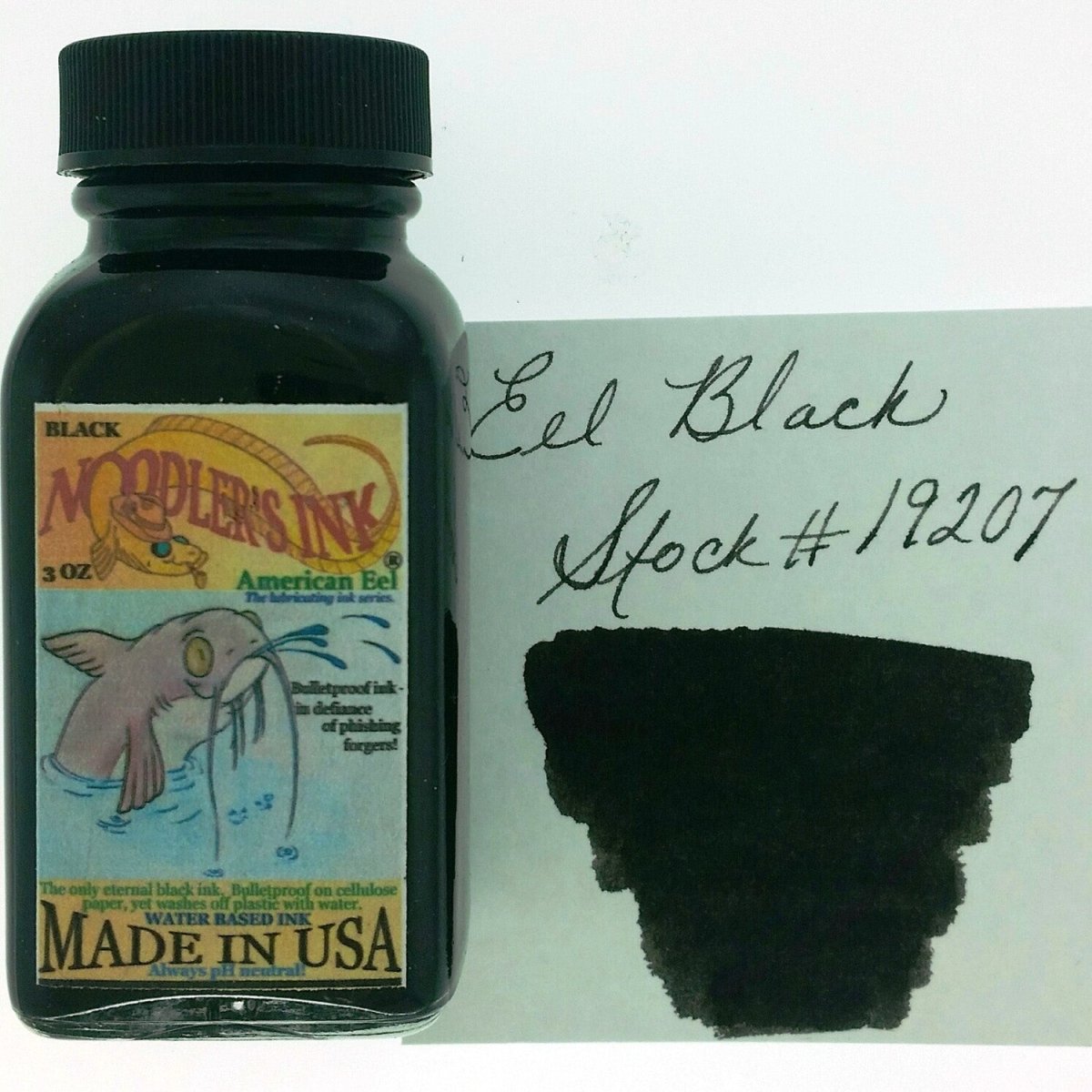 Noodler's Ink Bottle (Eel Black - 88 ML) 19207 - SCOOBOO - NL_INKBTL_EEL_BLACK_88ML_19207 - Ink