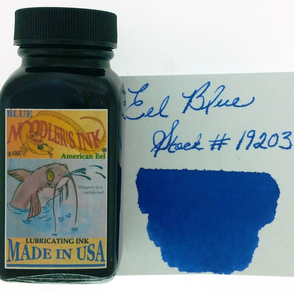 Noodler's Ink Bottle (Eel Blue - 88 ML) 19203 - SCOOBOO - NL_INKBTL_EEL_BLUE_88ML_19203 - Ink