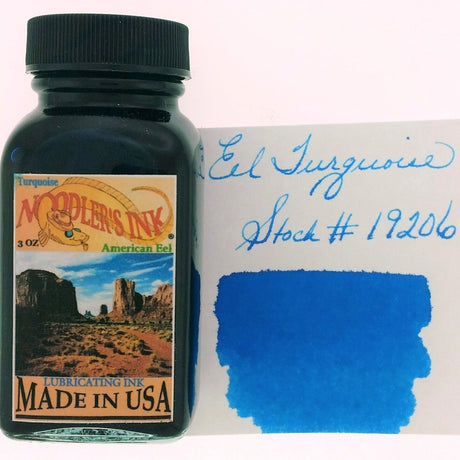 Noodler's Ink Bottle (Eel Turquois - 88 ML) 19206 - SCOOBOO - NL_INKBTL_EEL_TURQUOISE_88ML_19206 - Ink