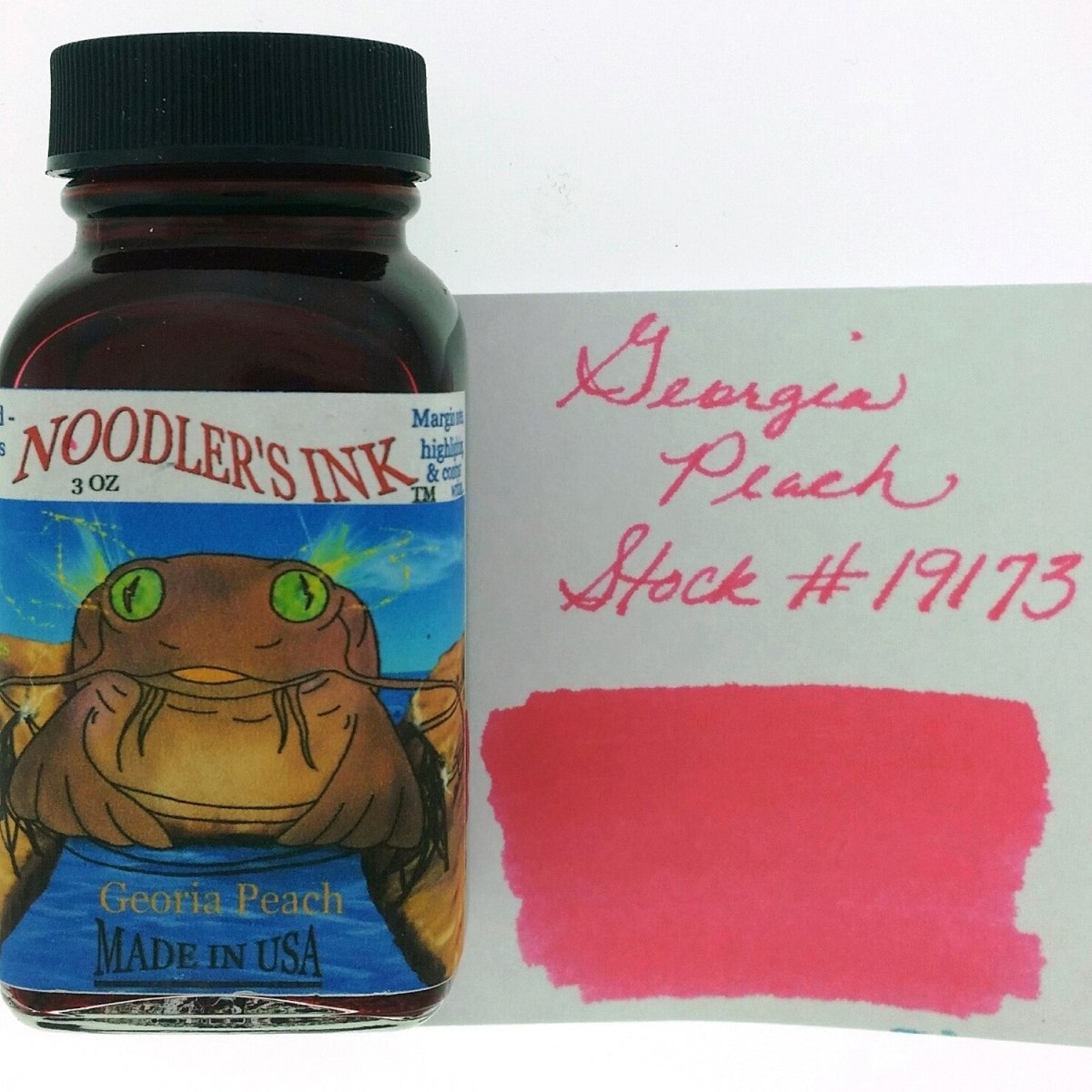 Noodler's Ink Bottle (Georia Peach - 88 ML) 19173 - SCOOBOO - NL_INKBTL_PEACH_88ML_19173 - Ink