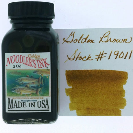 Noodler's Ink Bottle (Golden Brown - 88 ML) 19011 - SCOOBOO - NL_INKBTL_GOLDEN_88ML_19011 - Ink