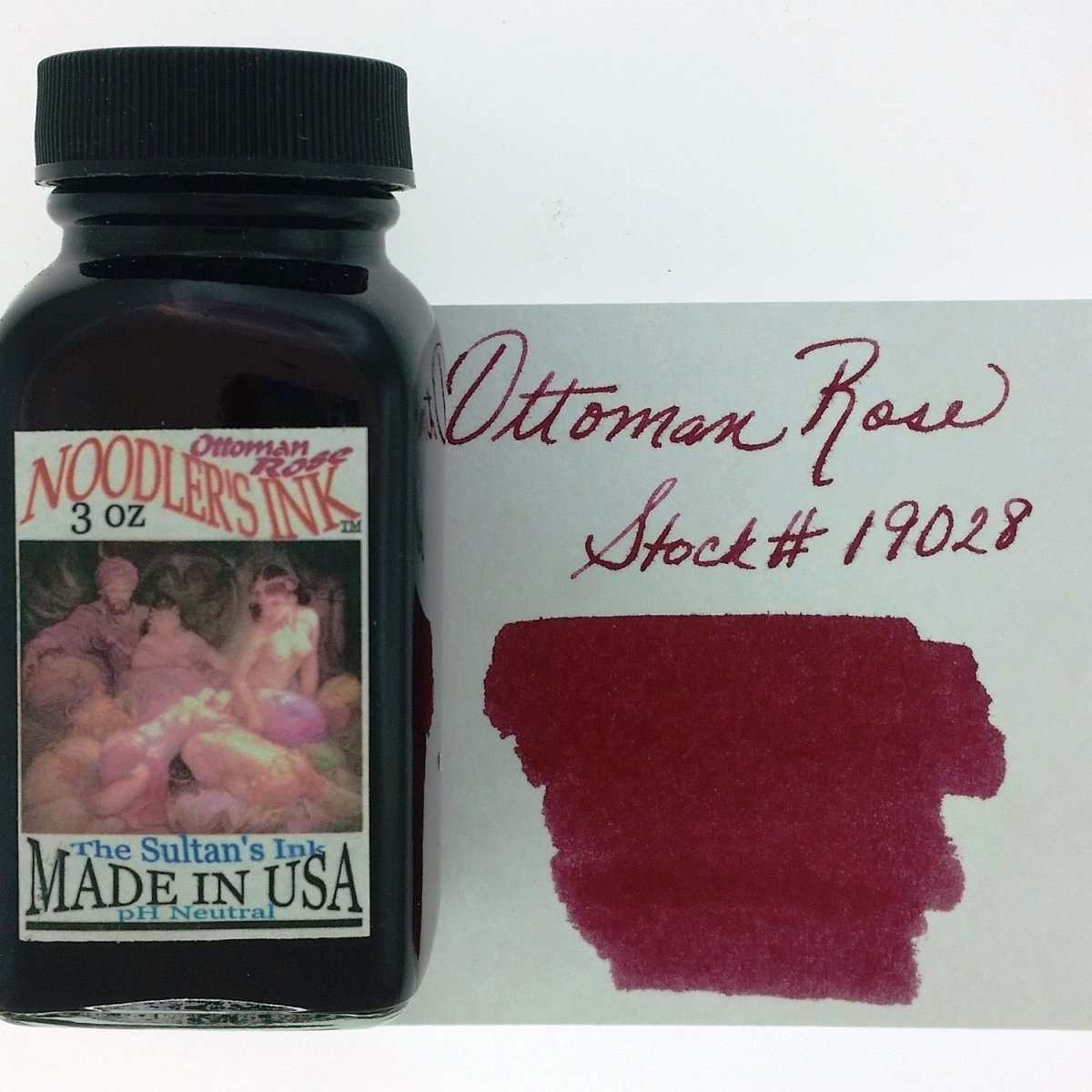 Noodler's Ink Bottle (Ottoman Rose - 88 ML) 19028 - SCOOBOO - NL_INKBTL_OTROSE_88ML_19028 - Ink