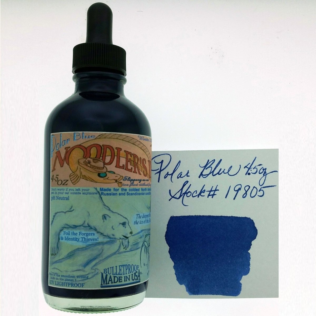 Noodler's Ink Bottle (Polar Blue - 133 ML) 19805 - SCOOBOO - NL_INKBTL_POLAR_BLUE_133ML_19805 - Ink