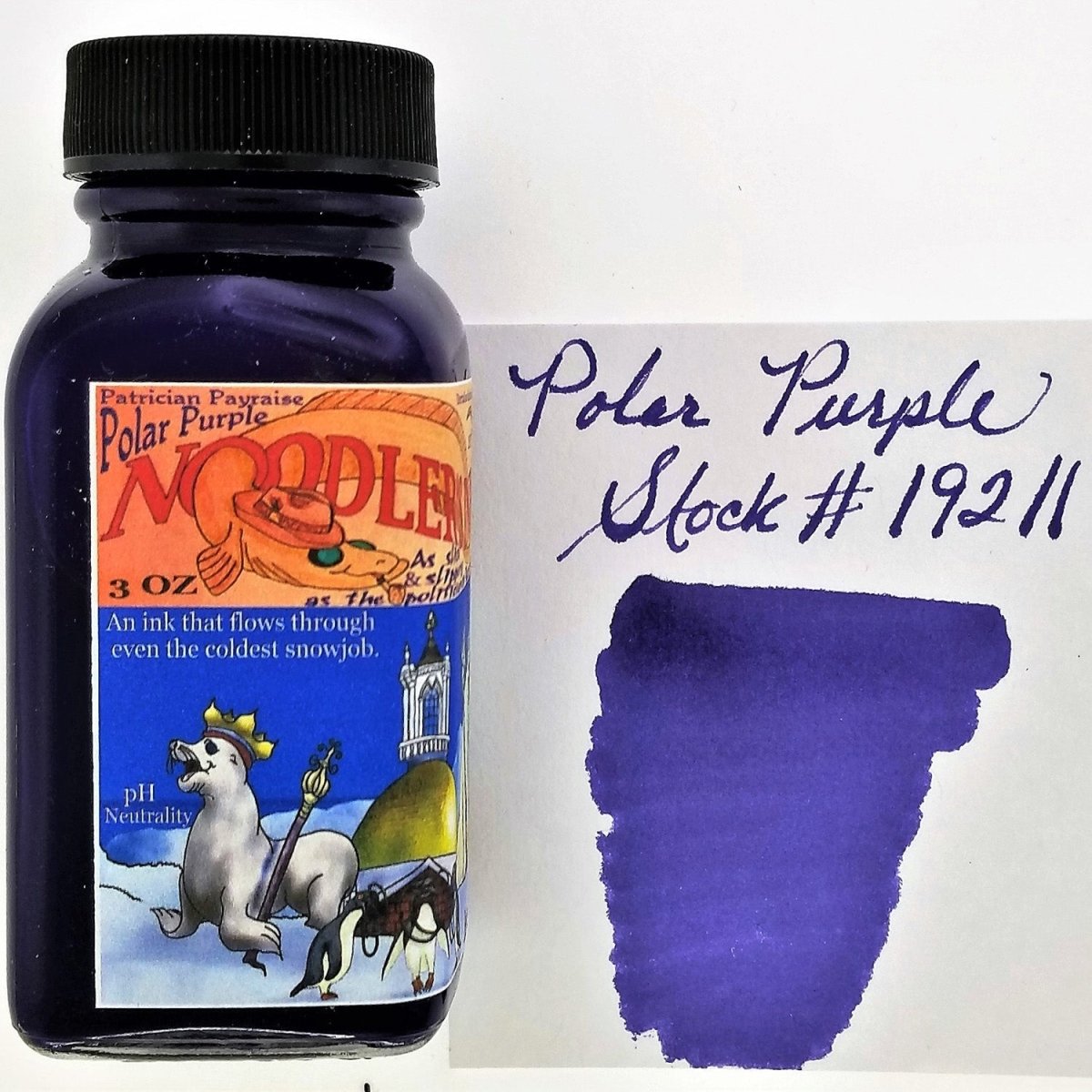 Noodler's Ink Bottle (Polar Purple - 88 ML) 19211 - SCOOBOO - NL_INKBTL_POLAR_PURPLE_88ML_19211 - Ink