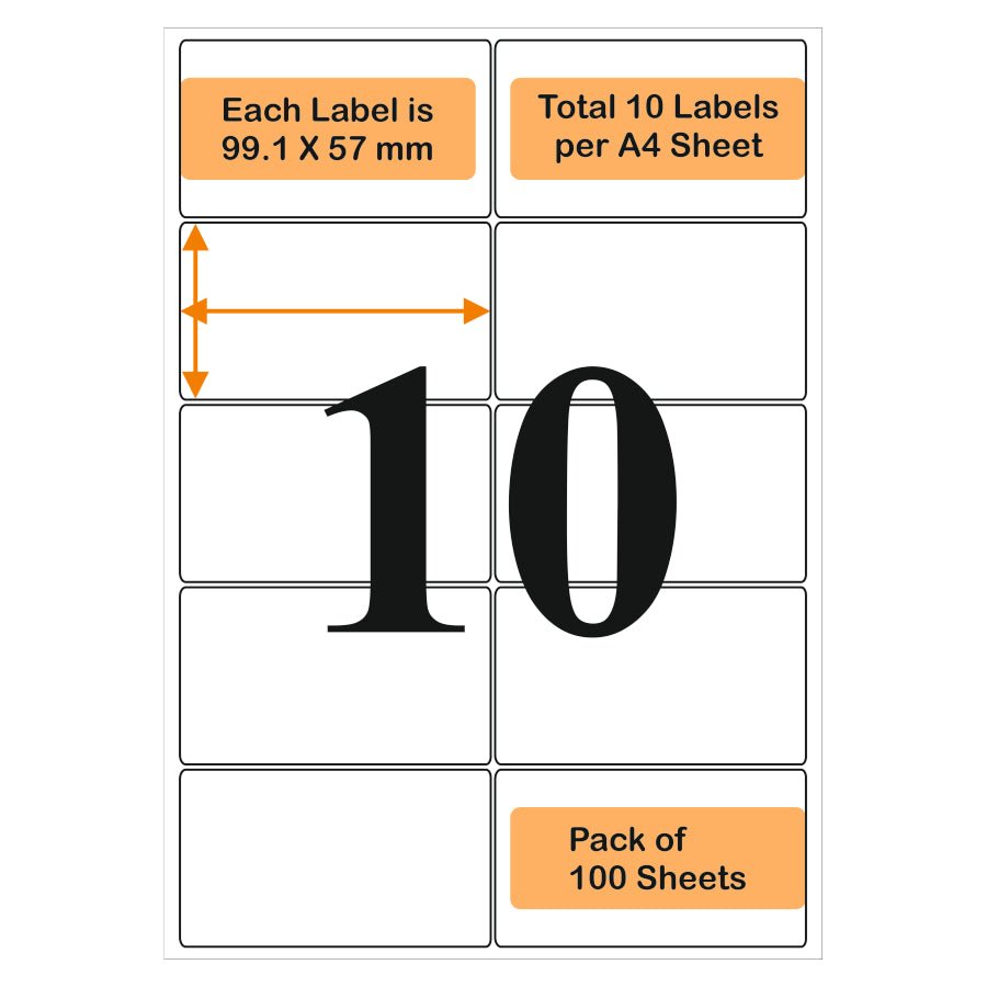 Oddy A4 self stick paper label - 100 sheets Pack - SCOOBOO - ST - 10A4100 - Stencils & Stickers