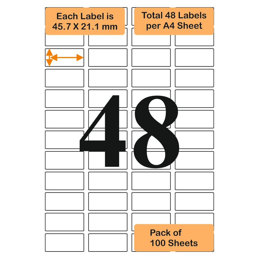 Computer Label A4 Oddy A4 self stick paper label -100 sheets Pack - SCOOBOO - Oddy