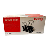 Oddy Binder Clips 12 Pcs Pack - SCOOBOO - BCBLK32 - Paperclips, Fasteners & Rubber bands