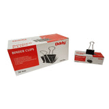 Oddy Binder Clips 12 Pcs Pack - SCOOBOO - BCBLK32 - Paperclips, Fasteners & Rubber bands