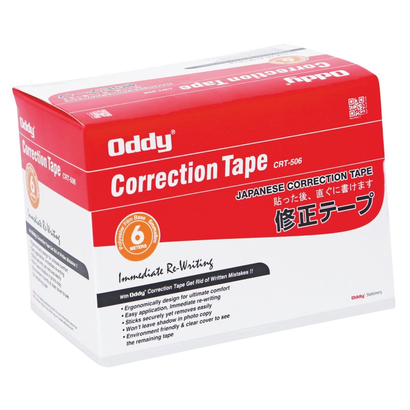 Oddy Correction Tape - (CRT - 506) - 5mm x 6 Mtrs - SCOOBOO - CRT - 506 - Eraser & Correction