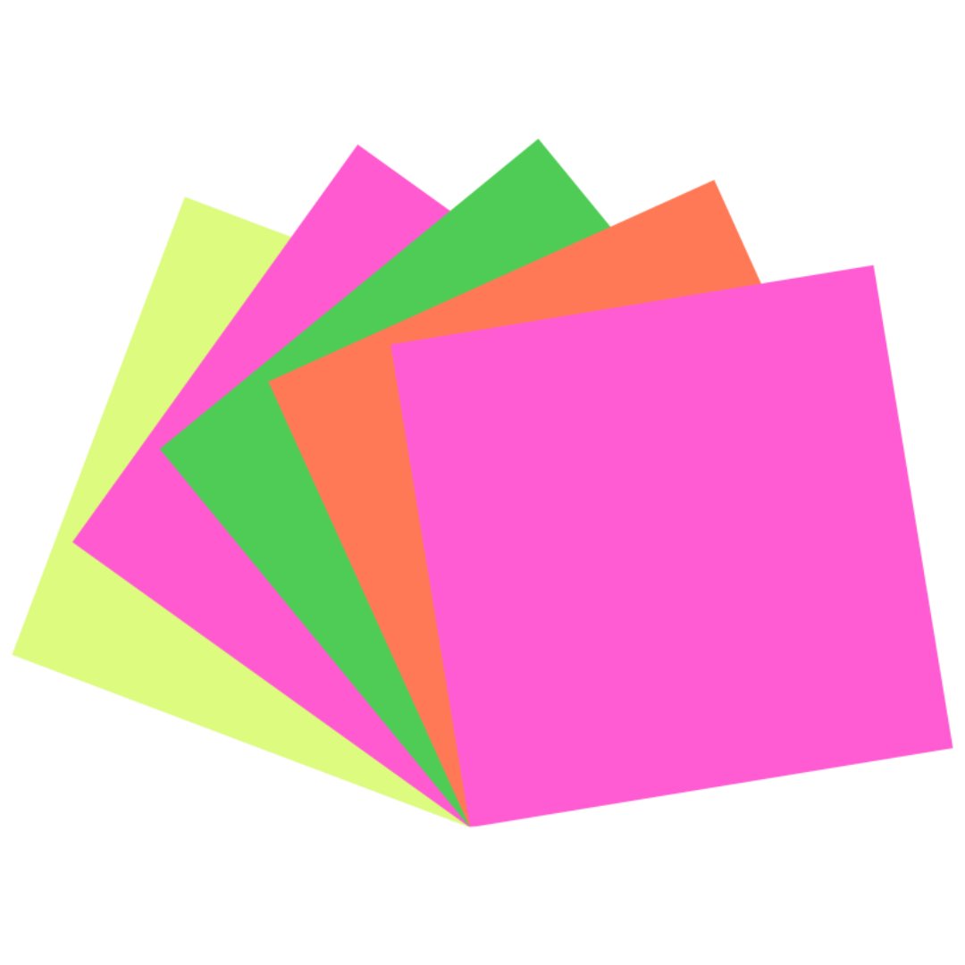 Oddy Origami Double Sided Fluroescent Craft Paper Sheets - SCOOBOO - CON - 10C - 20 - Loose Sheets