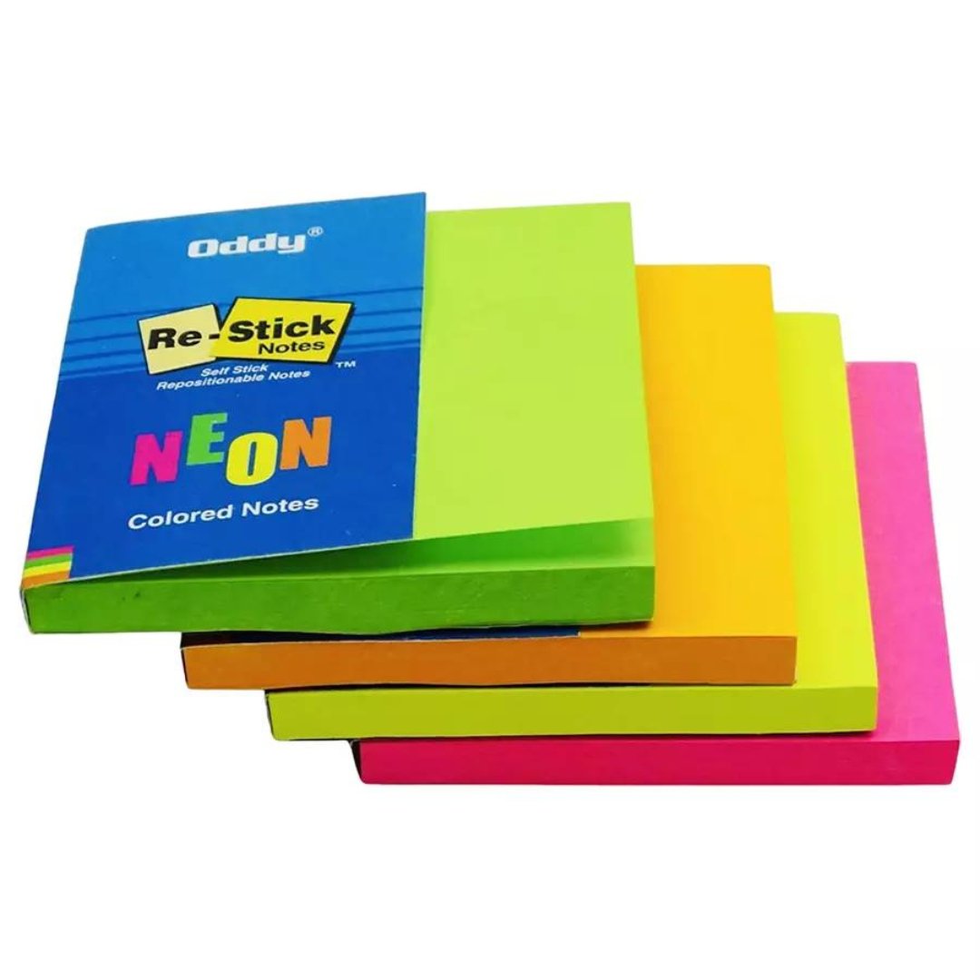 Oddy Re - Stick Paper - SCOOBOO - RSN - NEON - Yellow - Sticky Notes