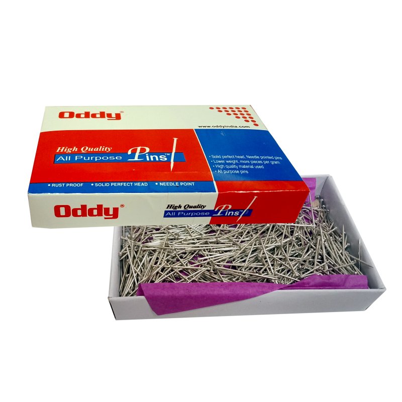 Oddy T - Pins - Nickle Plated Silver Color - TP - 50G - SCOOBOO - TP - 50G - Paperclips, Fasteners & Rubber bands