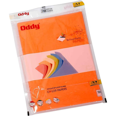 Oddy Uncoated Dyed Coated Fluorescent Sheets - SCOOBOO - CCFSA4100 - Orange - Loose Sheets