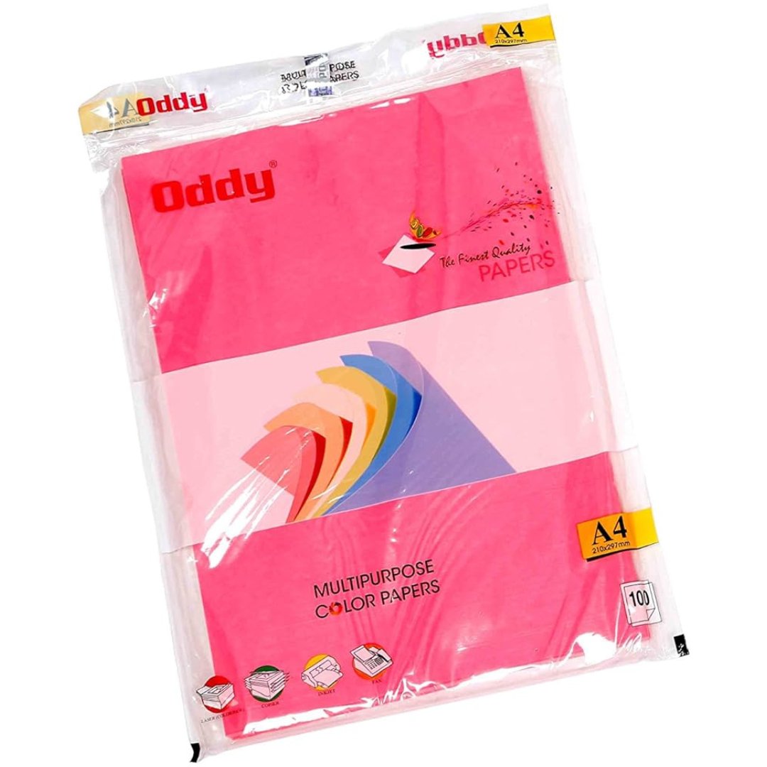 Oddy Uncoated Dyed Coated Fluorescent Sheets - SCOOBOO - CCFSA4100 - Pink - Loose Sheets