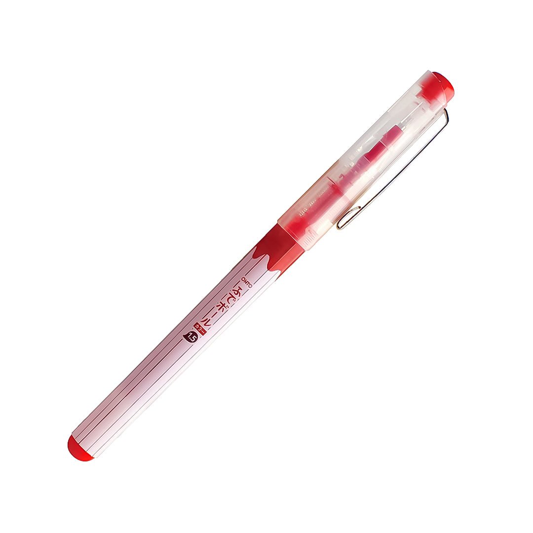 Ohto Fude Ball Color 1.5 ultra-thick Roller Ball Pen - SCOOBOO - CFR-150FBC-RD - Ball Pen