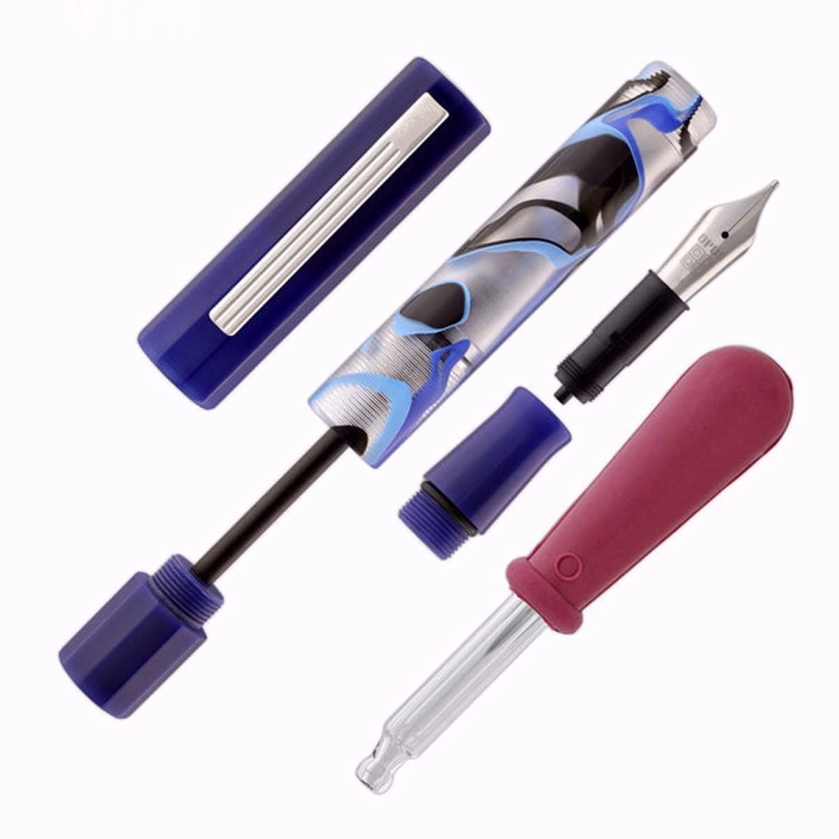 Opus 88 Flow Blue Fountain pen - SCOOBOO - OP88_FLW_BLU_FPEF_96087802_EF - Fountain Pen