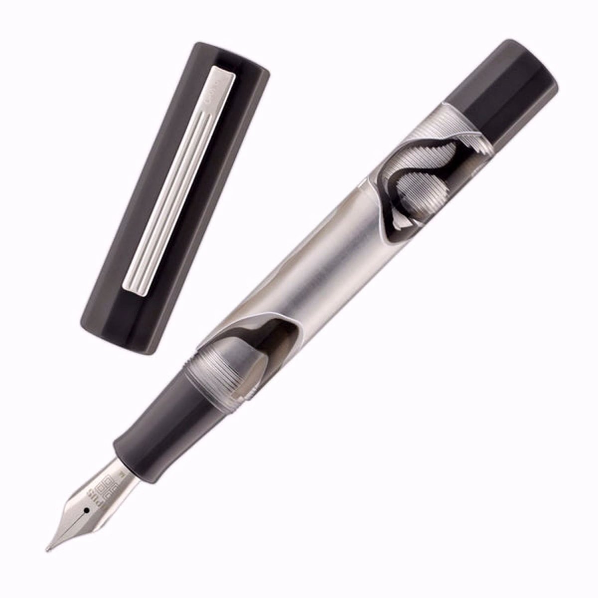 Opus 88 Flow Grey Fountain pen - SCOOBOO - OP88_FLW_GRY_FPEF_96087804_EF - Fountain Pen