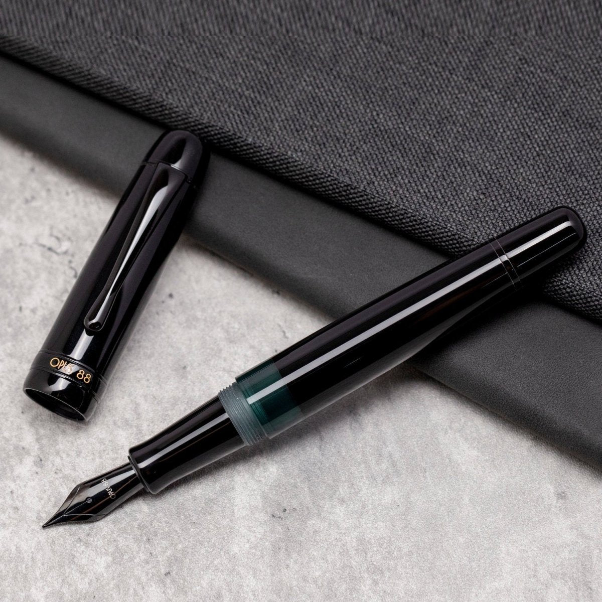 Opus 88 Jazz All Black Fountain pen - SCOOBOO - OP88_JZZ_ALLBLK_FPEF_97010725BLK_EF - Fountain Pen