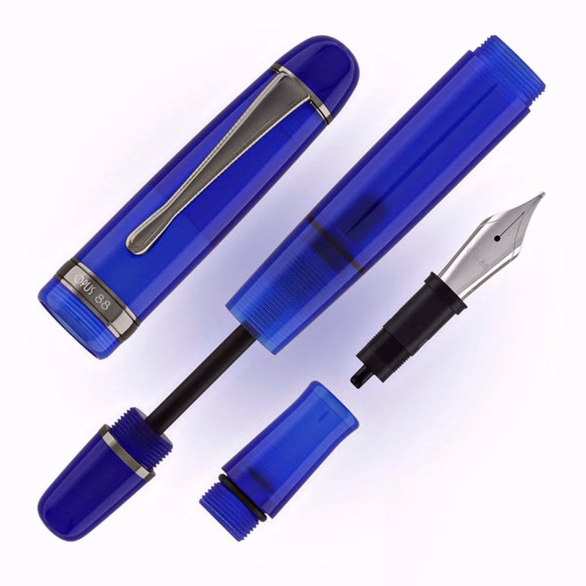 Opus 88 Jazz Transparent Blue Fountain pen - SCOOBOO - OP88_JZZ_TRNS_BLU_FPEF_97010732_EF - Fountain Pen