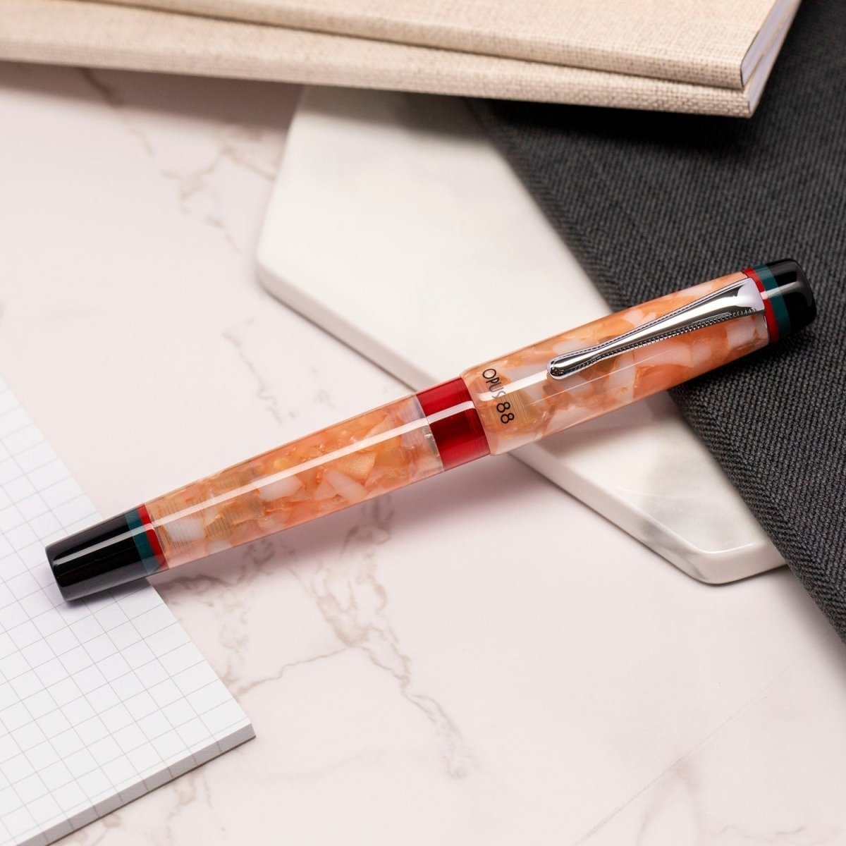 Opus 88 Minty Orange Fountain pen - SCOOBOO - OP88_MNTY_ORN_FPEF_96082203_EF - Fountain Pen